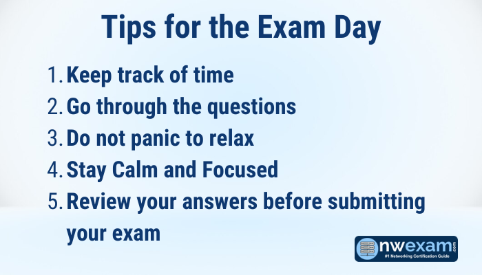 Tips for the Exam Day