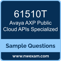 AXP Public Cloud APIs Specialized Dumps, 61510T Dumps, Avaya AXP Public Cloud APIs Specialized PDF, 61510T PDF, AXP Public Cloud APIs Specialized VCE, Avaya AXP Public Cloud APIs Specialized Questions PDF, Avaya Exam VCE, Avaya 61510T VCE, AXP Public Cloud APIs Specialized Cheat Sheet