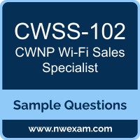 Wi-Fi Sales Specialist Dumps, CWSS-102 Dumps, CWNP CWSS PDF, CWSS-102 PDF, Wi-Fi Sales Specialist VCE, CWNP Wi-Fi Sales Specialist Questions PDF, CWNP Exam VCE, CWNP CWSS-102 VCE, Wi-Fi Sales Specialist Cheat Sheet